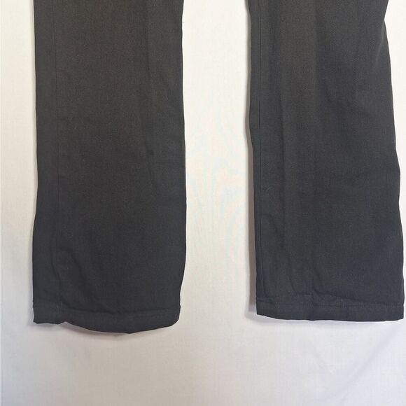 Cider Womens Cut Off Buckle Strap Jeans Black Punk Rock Metal Party Sexy Large - Picture 7 of 11